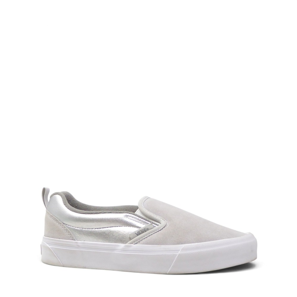 Vans Womens Knu Classic Slip On Sneakers Silver Metallic Suede 8.5